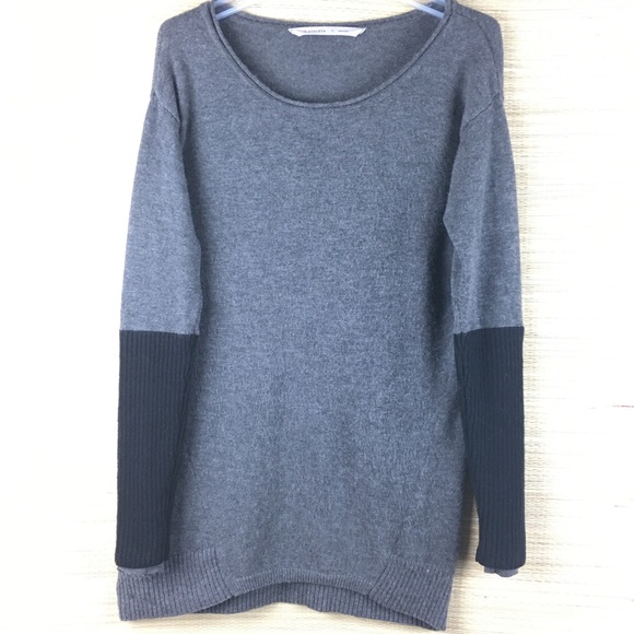 ATHLETA 100% Merino Wool Grey/Black Sweater - Picture 3 of 8